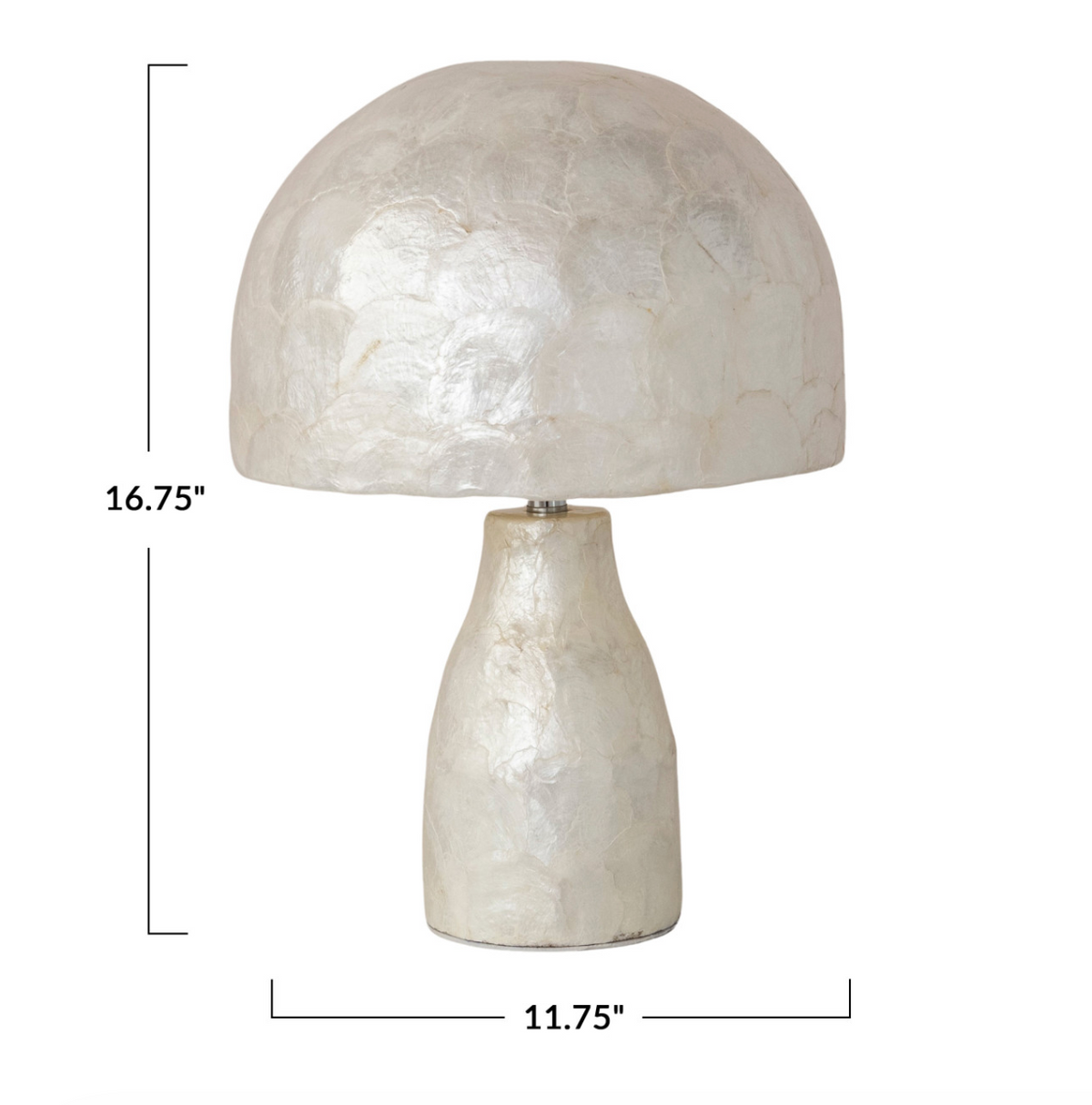 Capiz Table Lamp with Inline Switch - Salt &amp; Creek