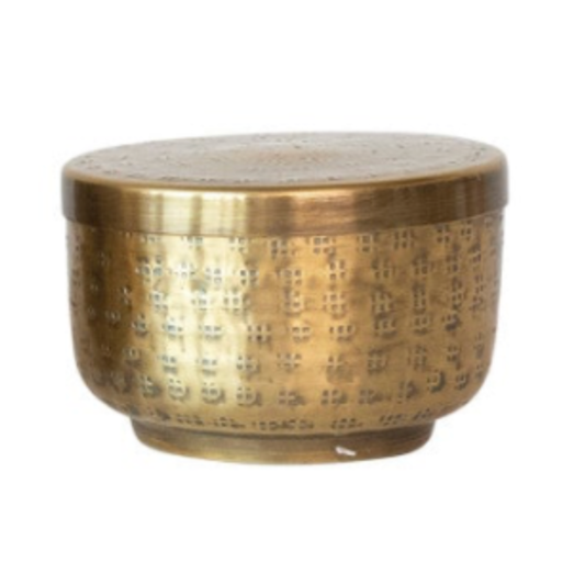Hammered Aluminum Containers w/ Lids