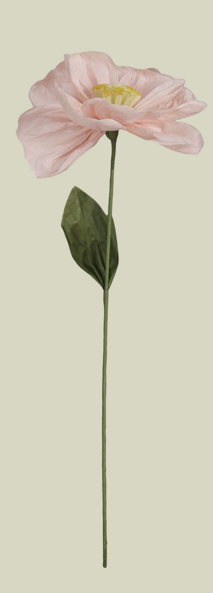 Blush Paper Poppy Stem Pick, Assorted Shades - Salt &amp; Creek