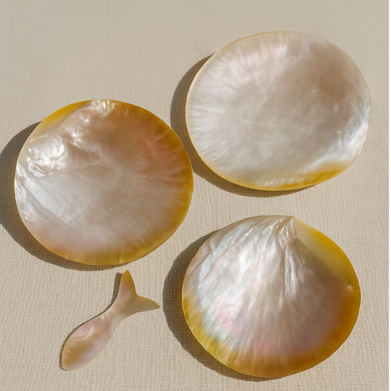 Mother of Pearl Tailfin Petite Caviar Spoon - Salt &amp; Creek