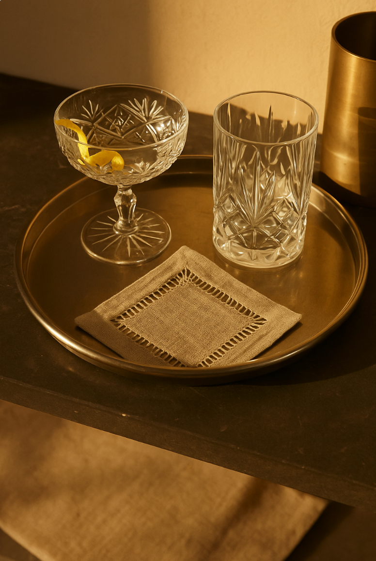 Toscana Hemstitched Cocktail Napkin - Salt &amp; Creek
