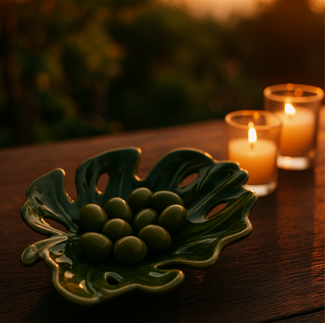 Stoneware Leaf Shaped Bowl