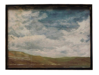 Wood Framed Glass Wall Decor
