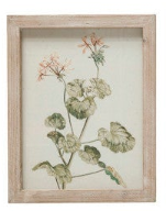 Wood Framed Glass Wall Decor
