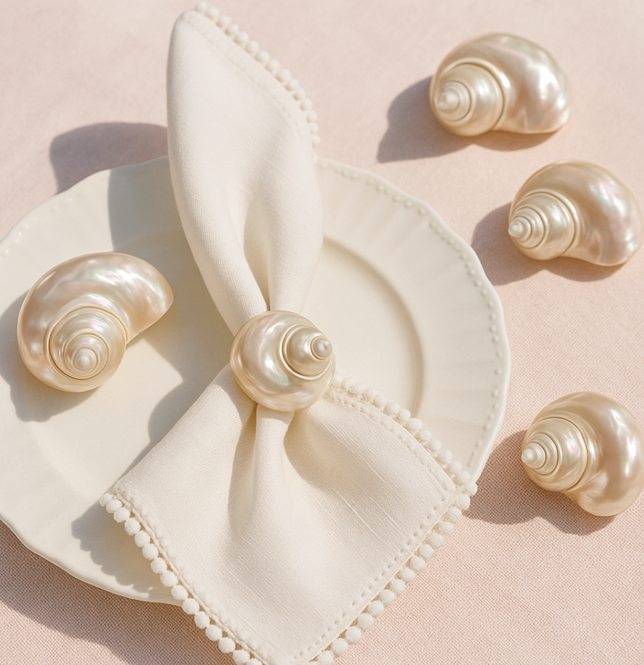Mother of Pearl Shell Napkin Ring - Salt &amp; Creek