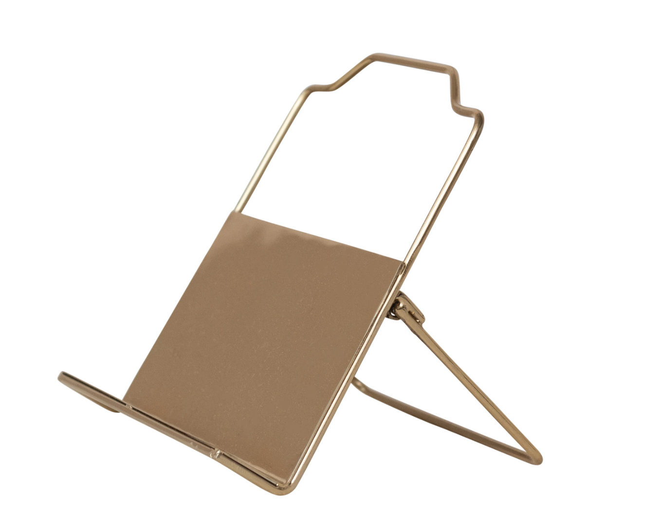Metal Standing/Foldable Book Holder, Gold Finish - Salt &amp; Creek