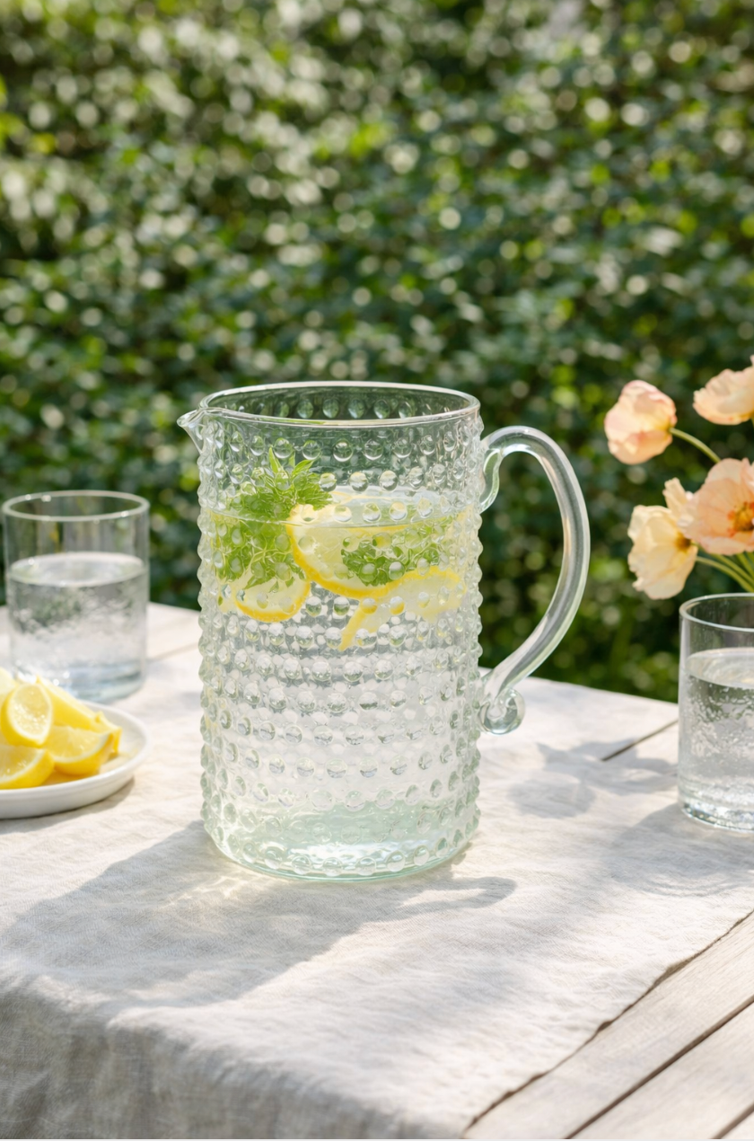 Hobnail Glass Pitcher - Salt &amp; Creek