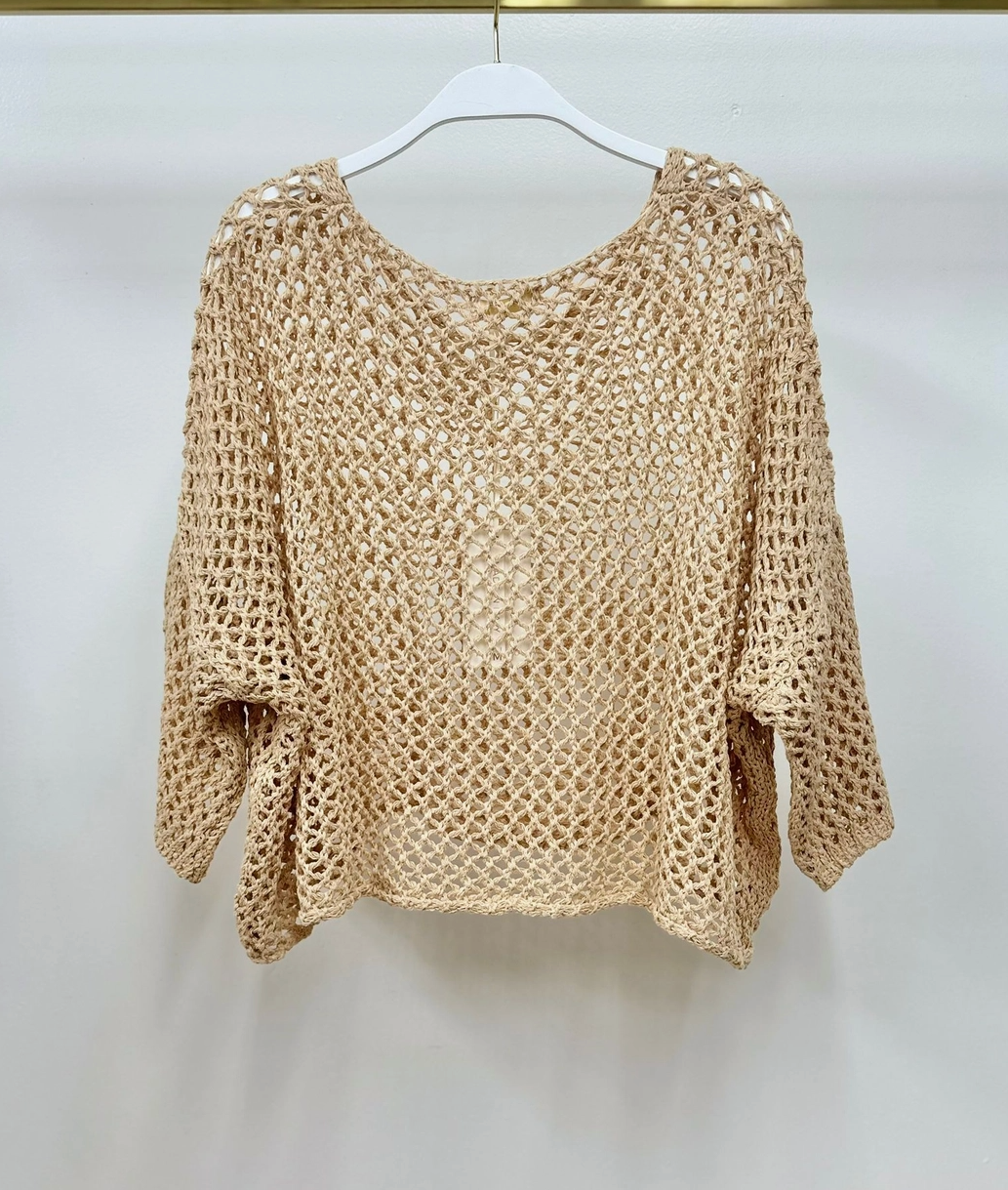 Erina Drop Shoulder Crochet Tunic