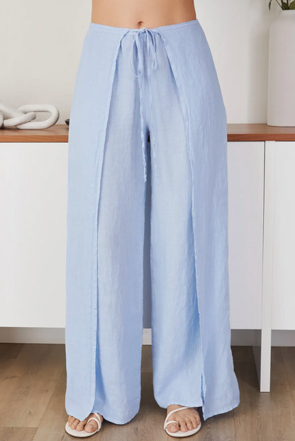 Carolina Linen Pants with Side Panel