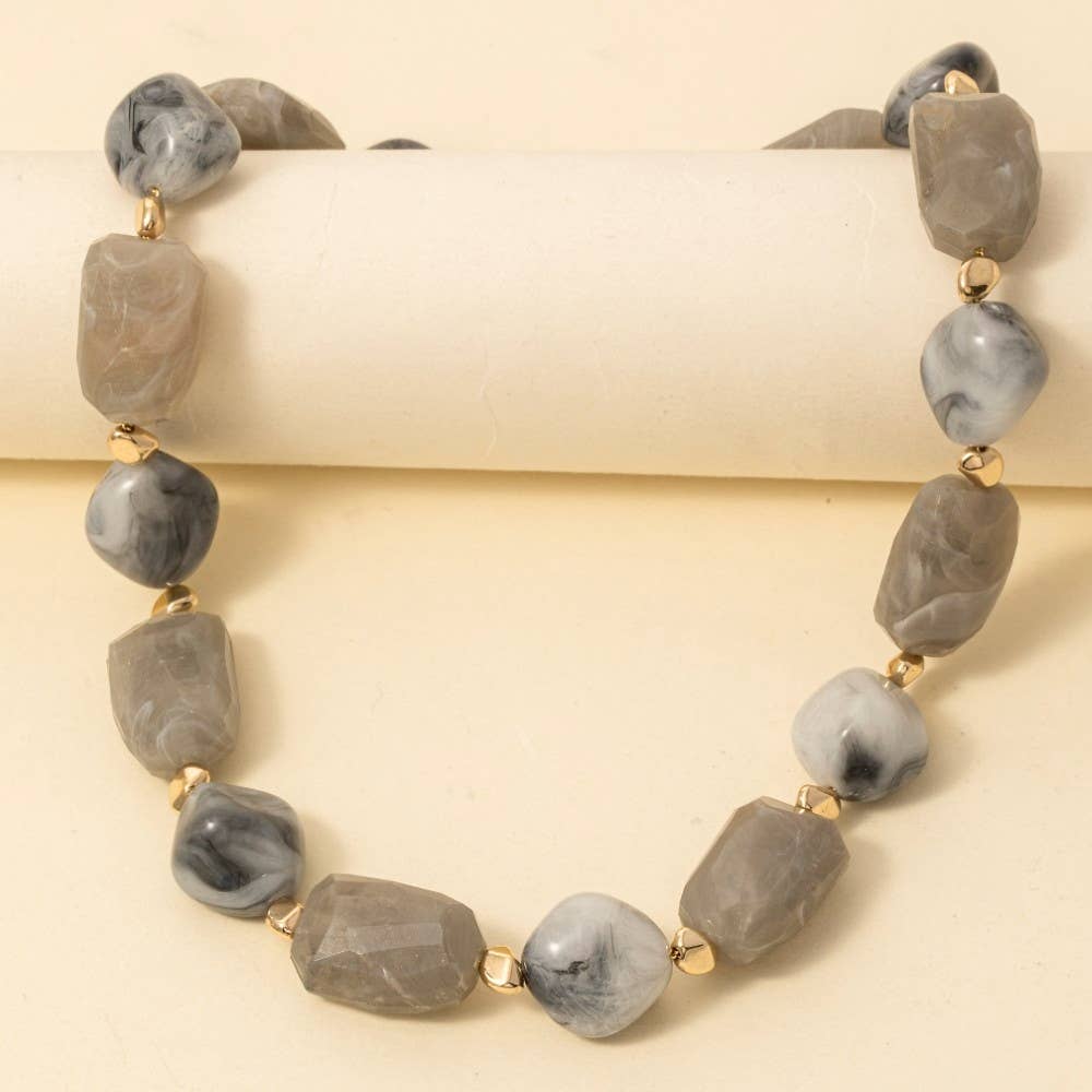 Marble Acrylic Beaded Necklace - Salt &amp; Creek