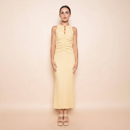 CENTER FRONT KEYHOLE BEAD MAXI DRESS-DD11102AFO - Salt &amp; Creek