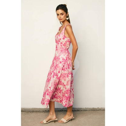Laguna Palm Square Neck Paneled Dress - Salt &amp; Creek