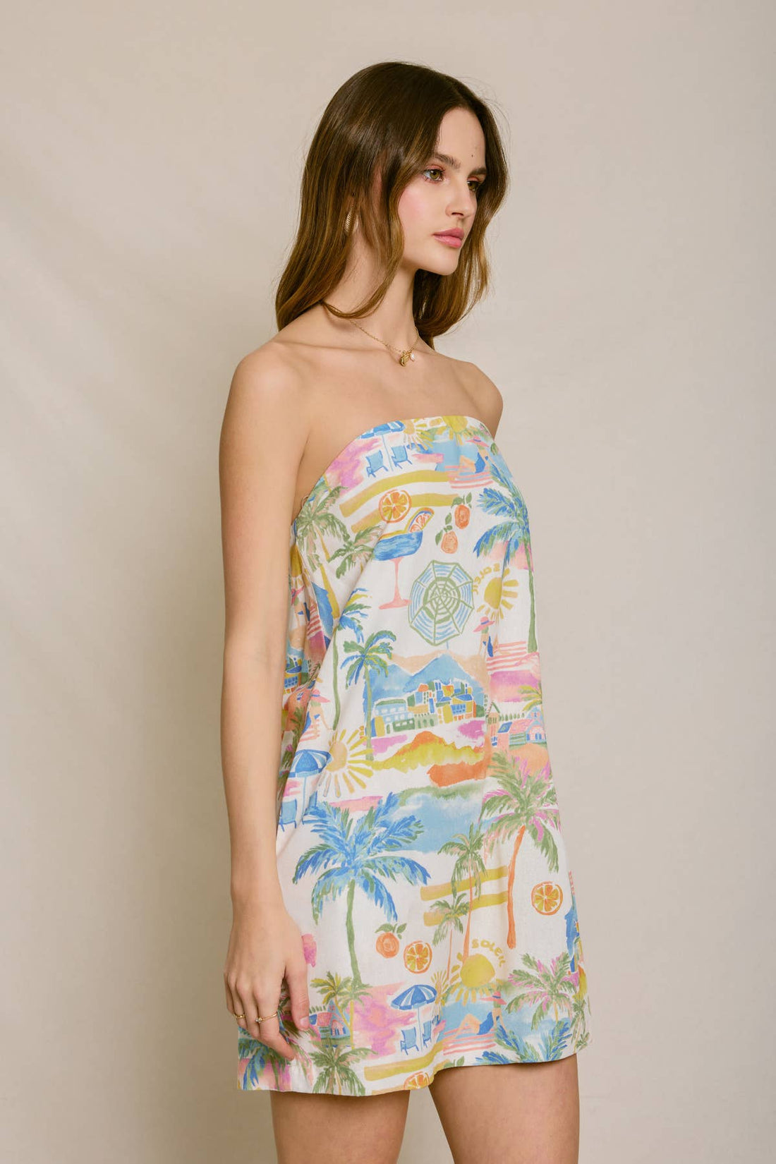 Summer Somewhere Strapless Pull on Mini Dress (1) - Salt &amp; Creek