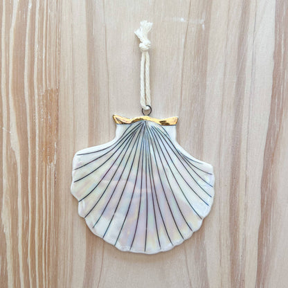 Bone China Seashell Ornament