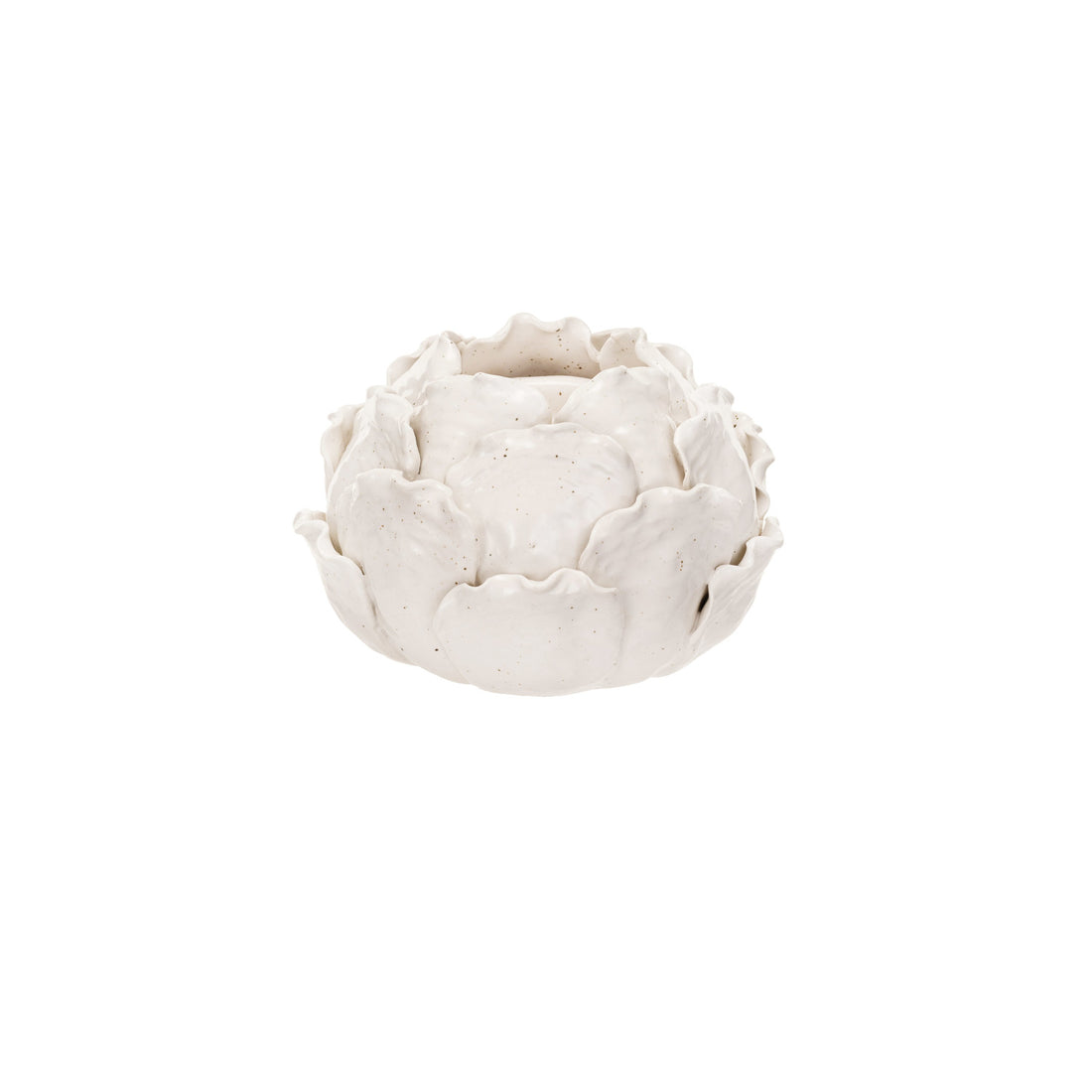 Handmade Stoneware Artichoke Shaped Tealight Holder (Each One Will Vary)