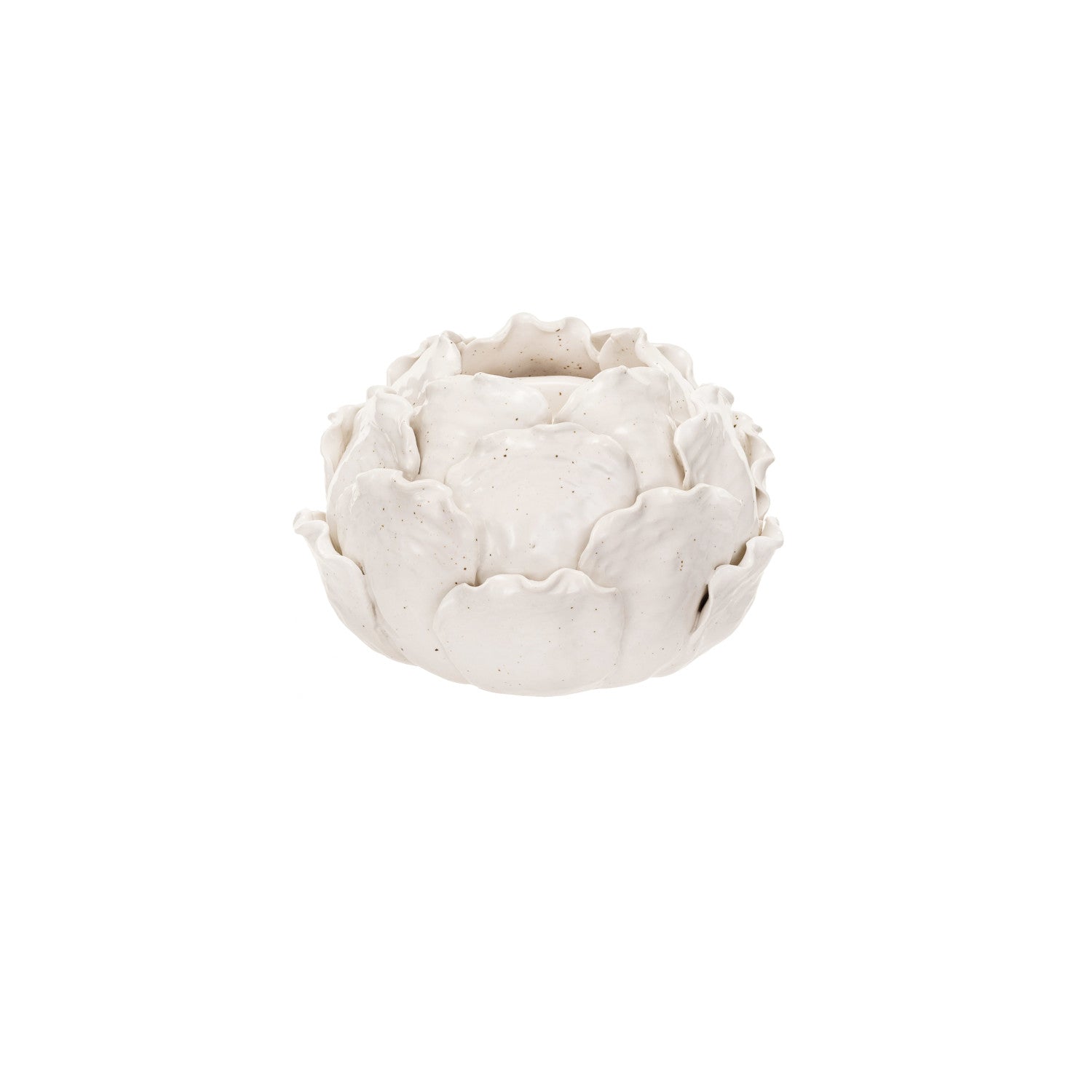Handmade Stoneware Artichoke Shaped Tealight Holder (Each One Will Vary)