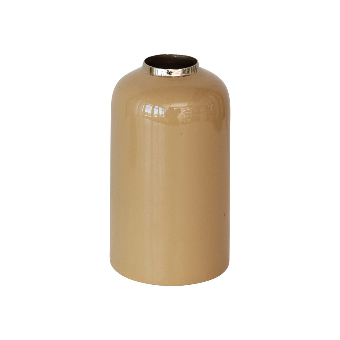 Enameled Metal Vase