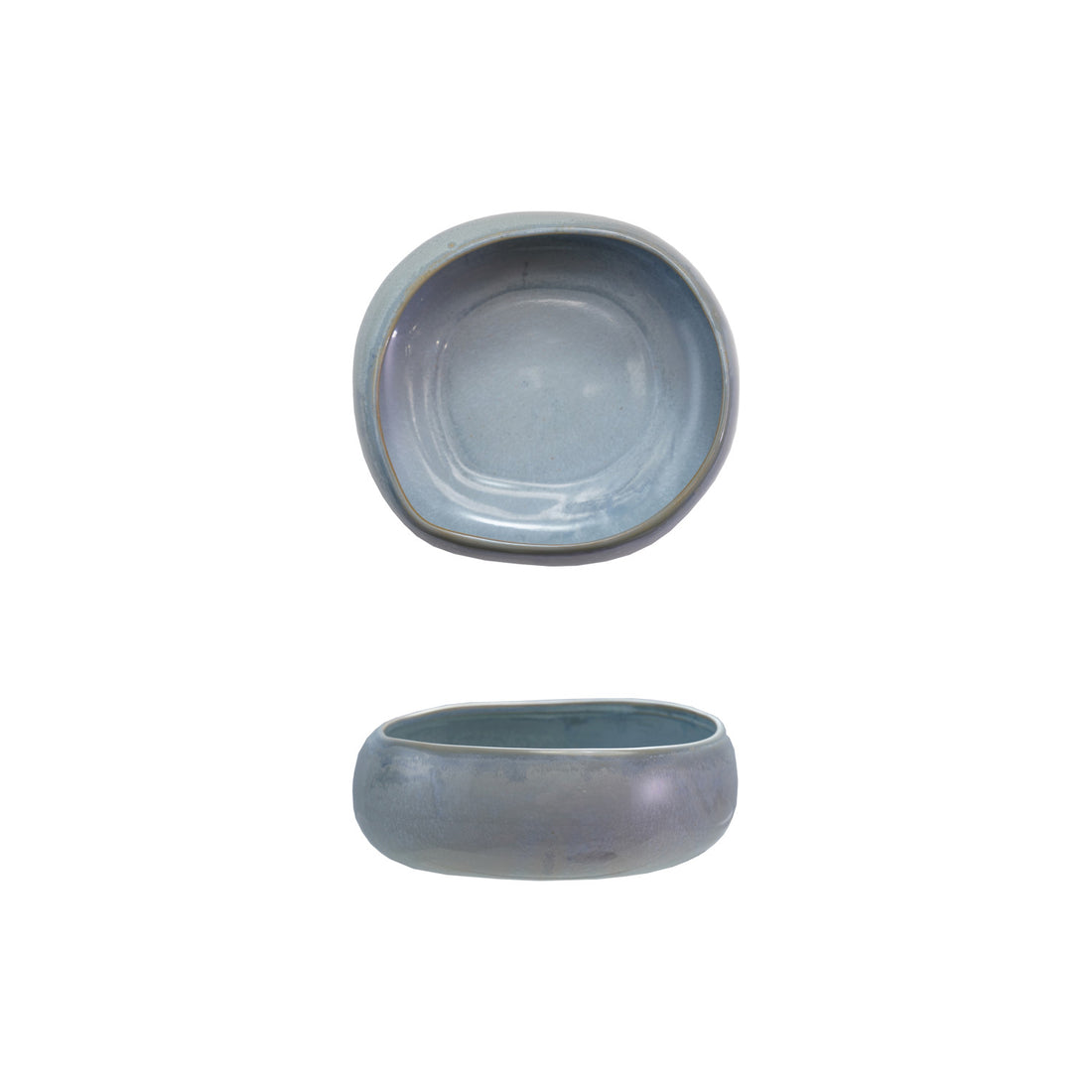 Stoneware Organic Shaped Bowl, Reactive Glaze (Each One Will Vary)