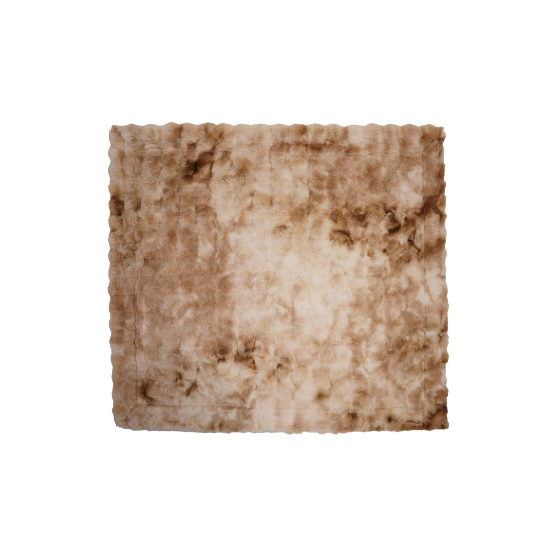 60"L x 50"W Faux Fur Throw with Acid Wash Effect & Velvet Back