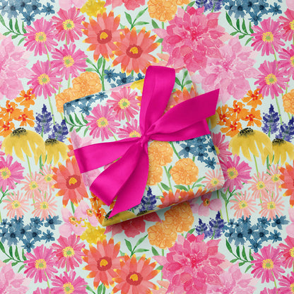 Bright Wildflowers Gift Wrap | Bright Floral Wrapping Paper - Salt &amp; Creek
