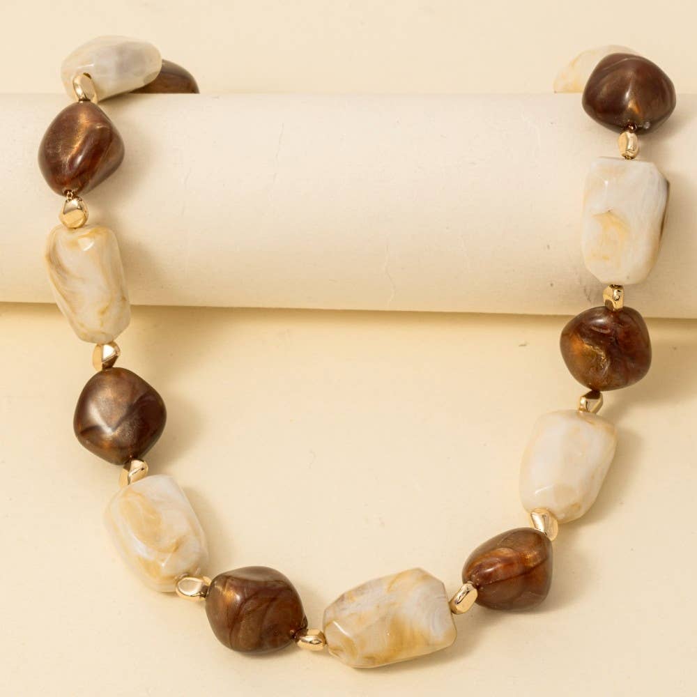 Marble Acrylic Beaded Necklace - Salt &amp; Creek