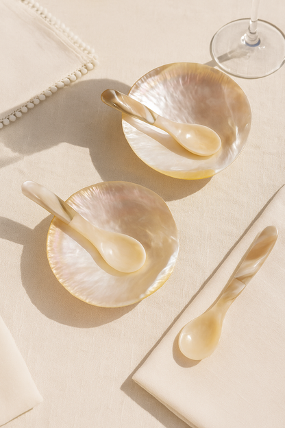 Mother of Pearl Spoon with Shell Handle