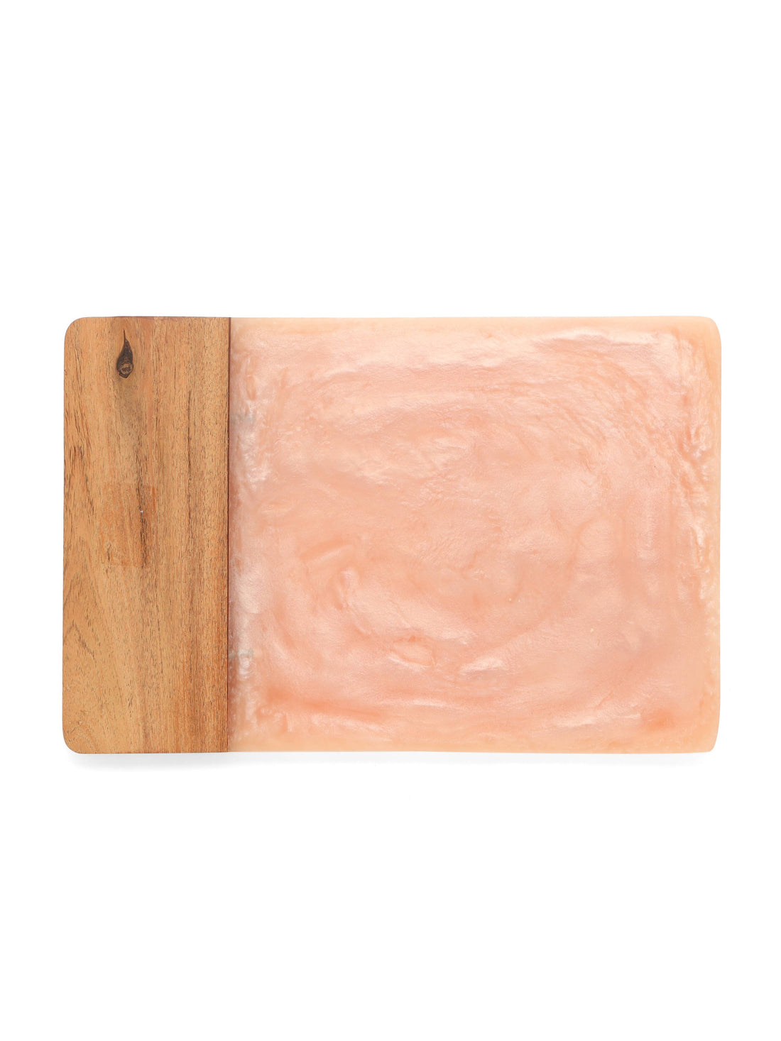 Pink Resin &amp; Wood Cheese Board
