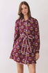 Scallop Trim Detail Printed Shirt Mini Dress - Salt & Creek