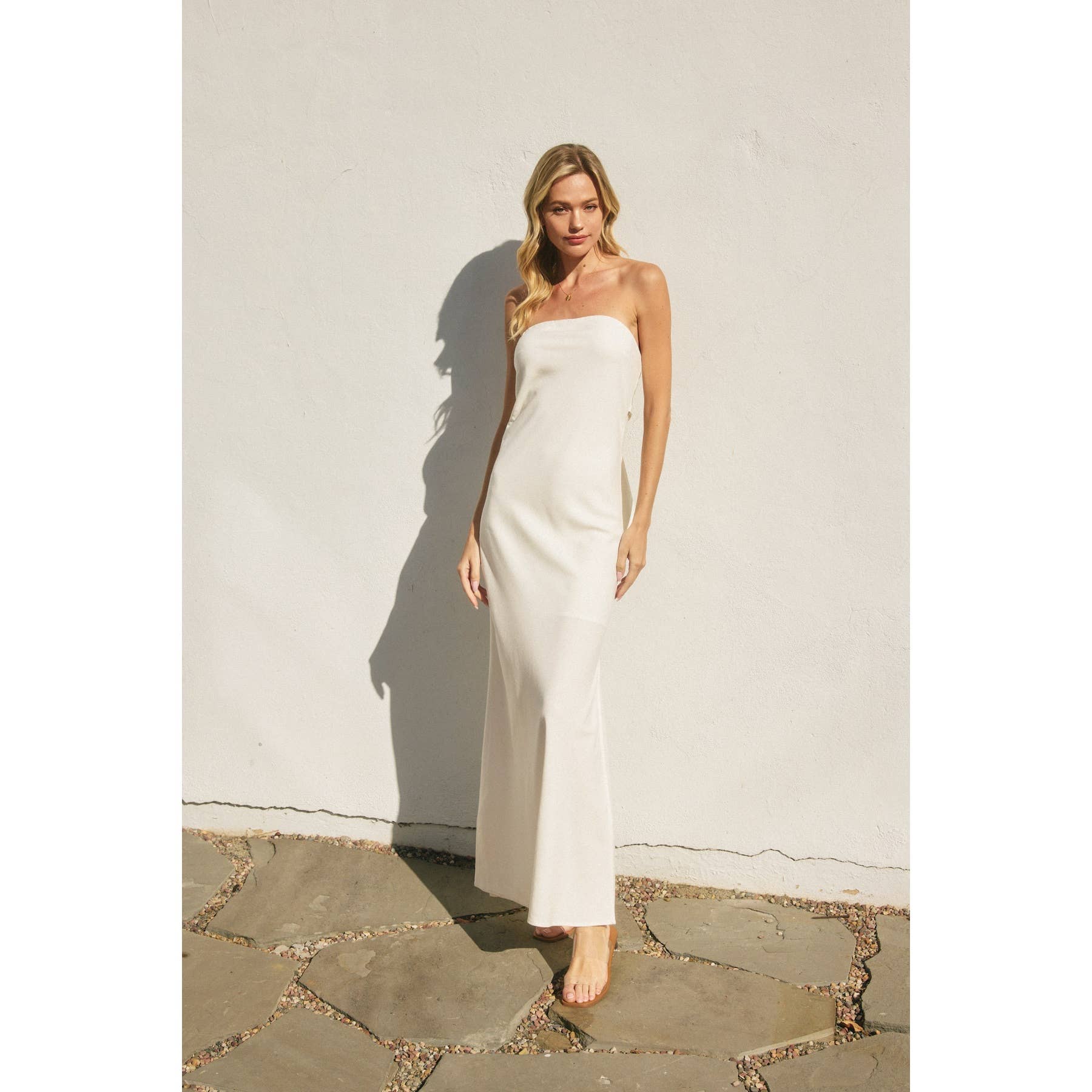 Heaven Sent Strapless Tie Back Maxi Dress - Salt &amp; Creek