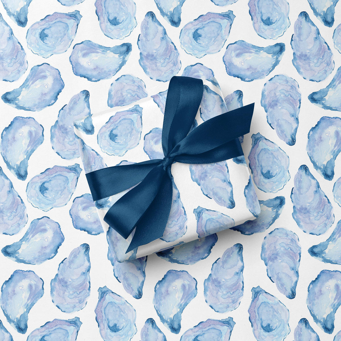 Watercolor Mussel Shell Gift Wrap | Oyster Shell Gift Wrap
