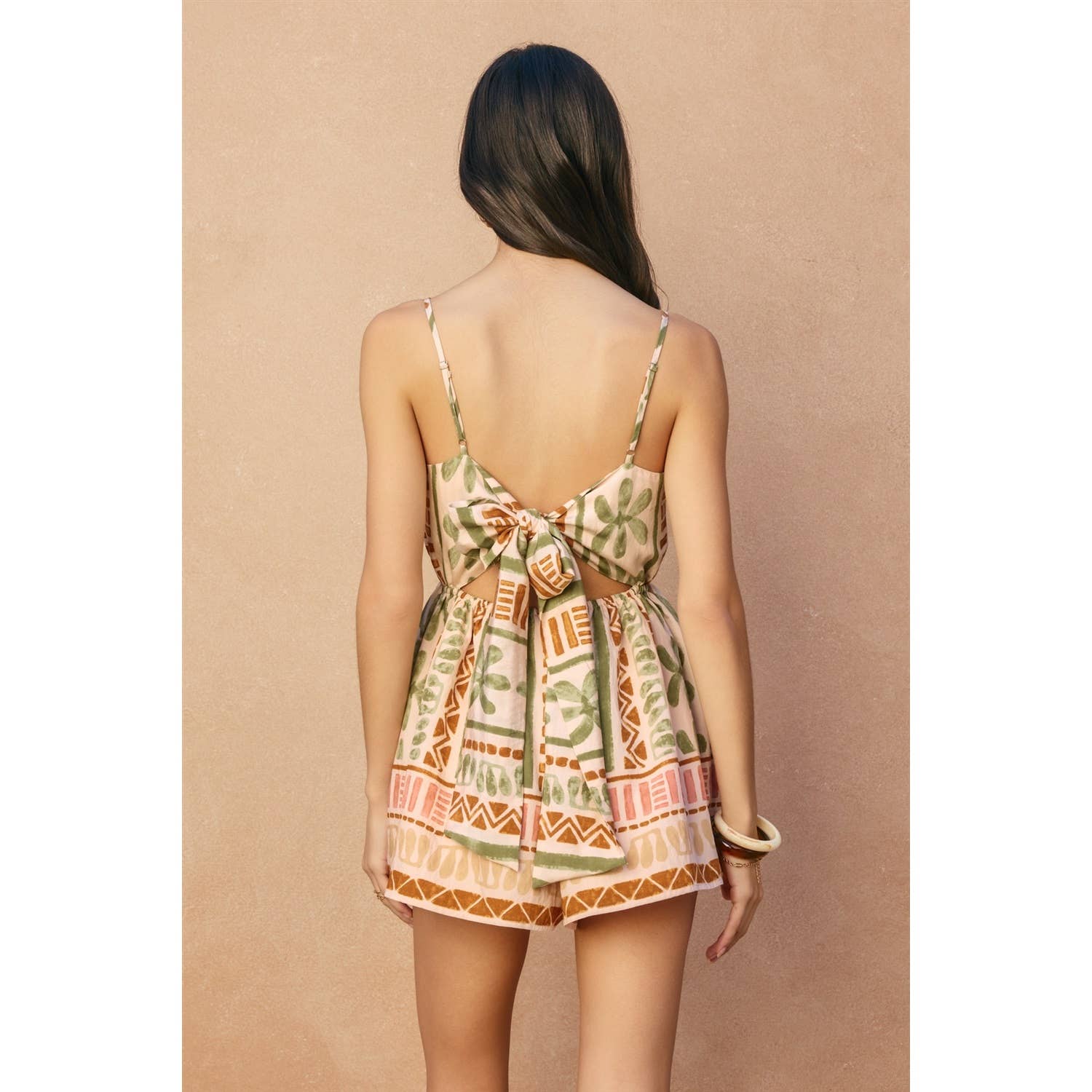 The Bahamas Cutout Tie Back Romper - Salt &amp; Creek