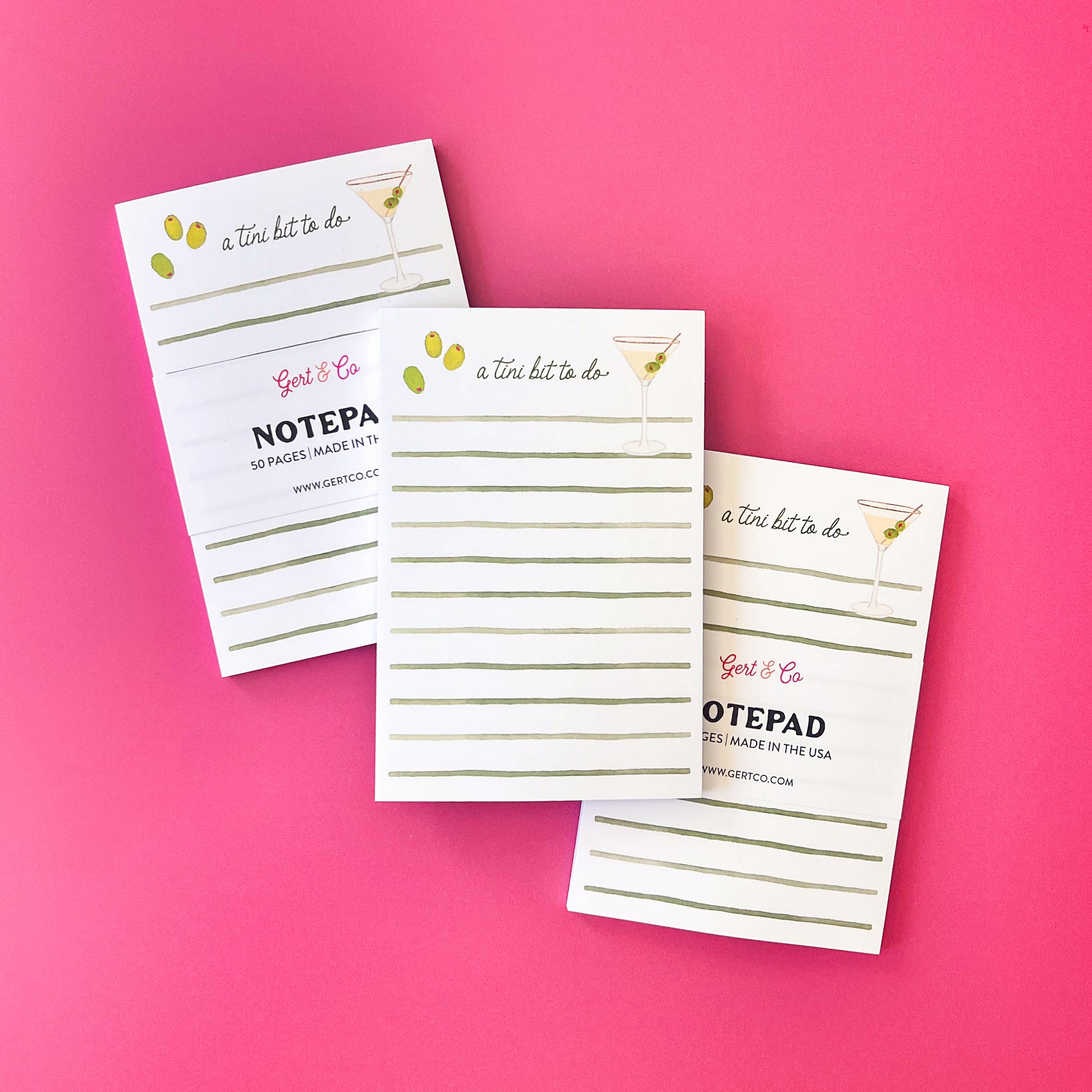 A Tini Bit To Do Notepad | Martini Notepad | 4"x6" Notepad
