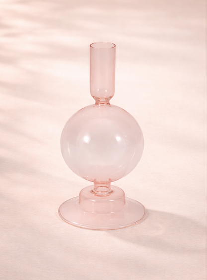 Glass Taper Candle Holder - Blush - Salt &amp; Creek