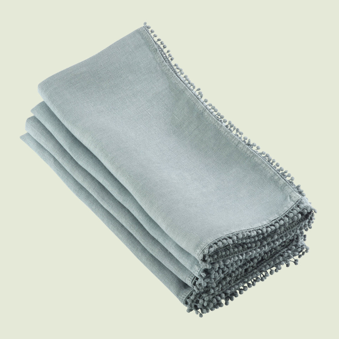Pompom Border Linen Napkin