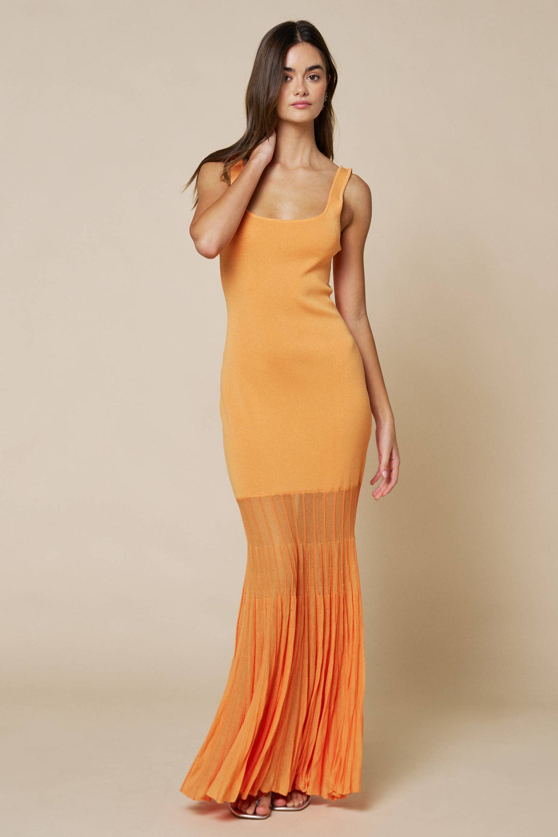 Sleeveless Sweater Maxi Dress W/Mesh Skirt - Salt &amp; Creek