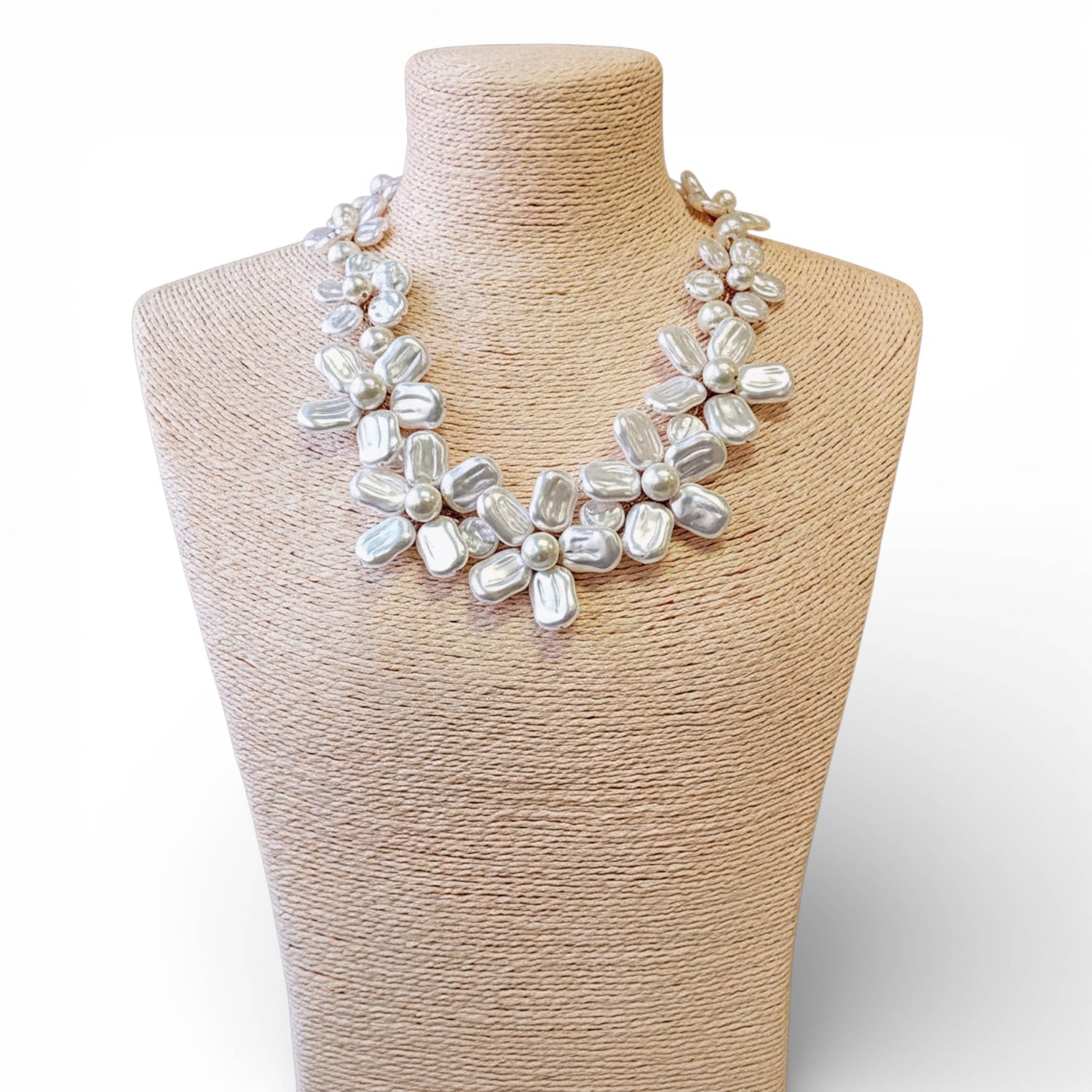 Flower Collar Pearl Necklace | Handmade Statement Jewelry - Salt &amp; Creek