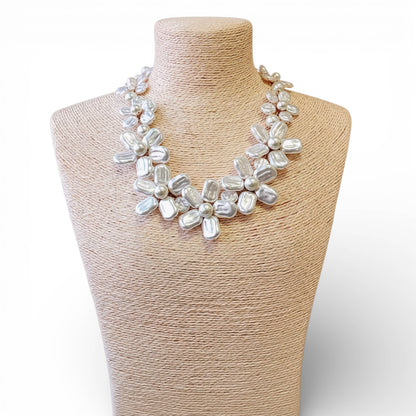 Flower Collar Pearl Necklace | Handmade Statement Jewelry - Salt &amp; Creek