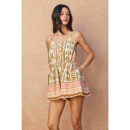The Bahamas Cutout Tie Back Romper - Salt &amp; Creek