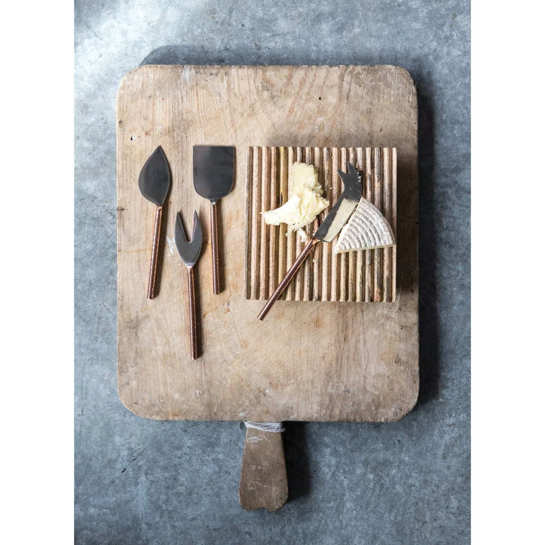 Copper Cheese Server Set