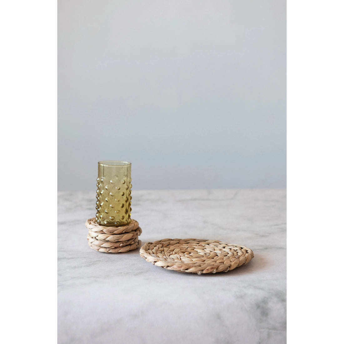 Water Hyacinth Trivet &amp; Round Coasters
