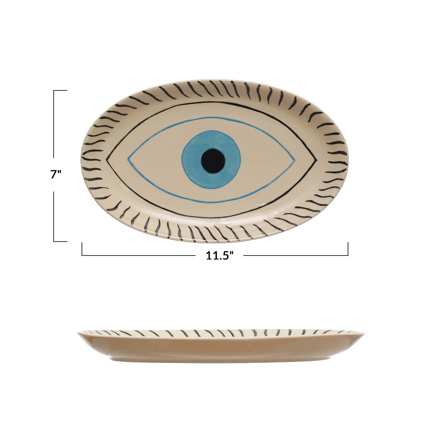Hand-Painted Evil Eye Platter