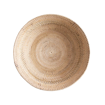 Woven Rattan Footed Bowl