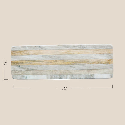 Marble &amp; Mango Serving Tray - Salt &amp; Creek