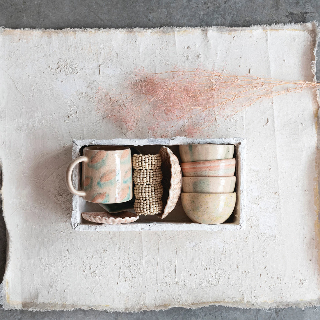 Mango Wood Bead &amp; Jute Napkin Rings - Salt &amp; Creek