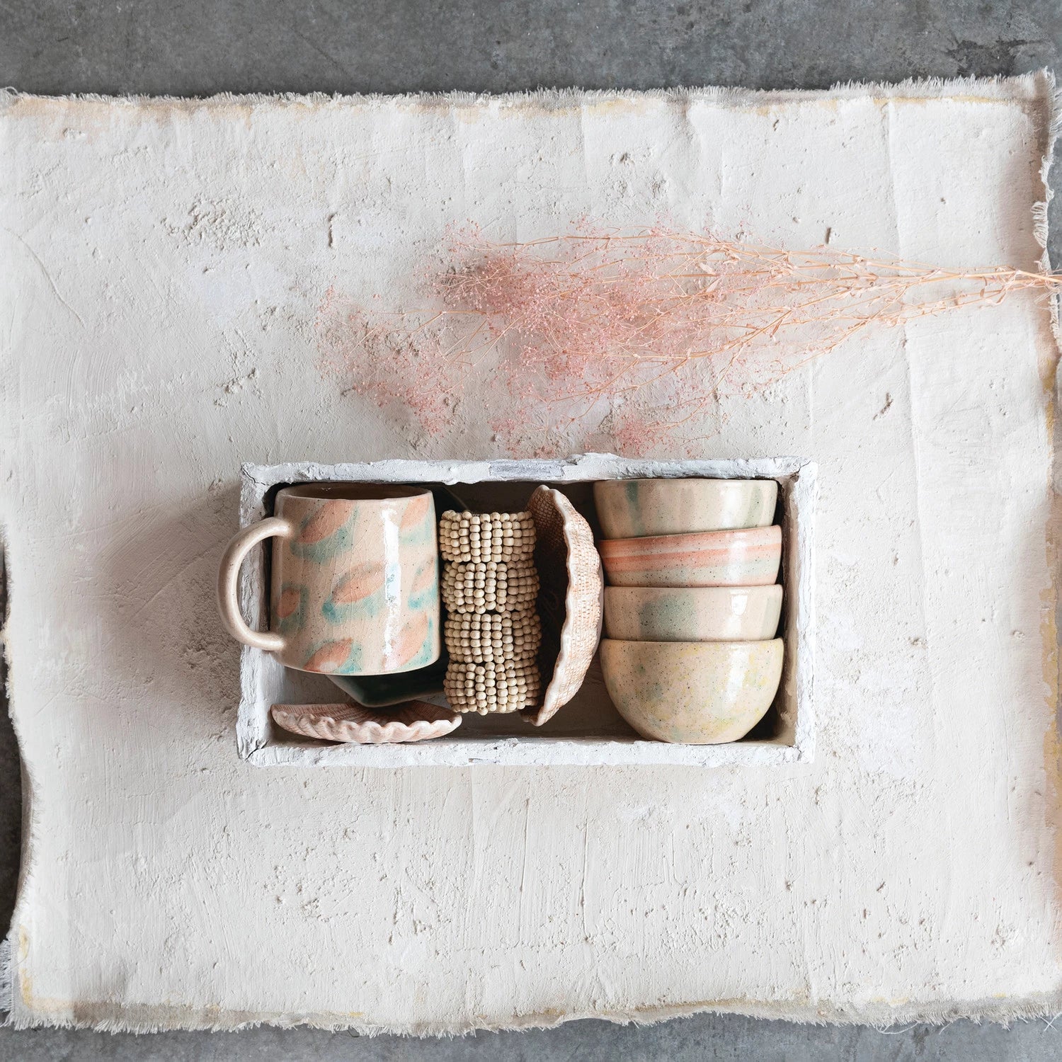 Mango Wood Bead &amp; Jute Napkin Rings - Salt &amp; Creek