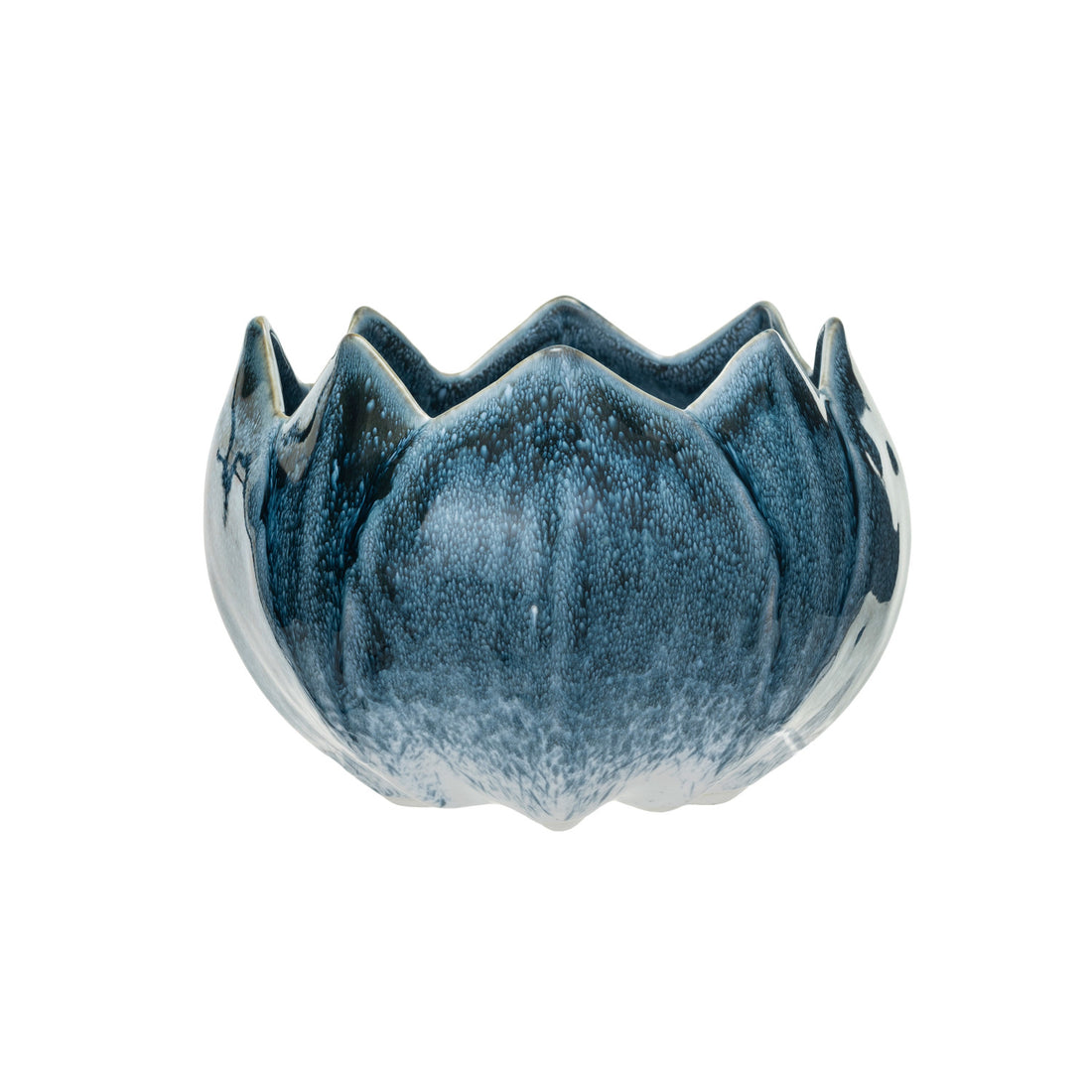 Stoneware Flower Shaped Planter (Holds 6" Pot) (Each One Will Vary)