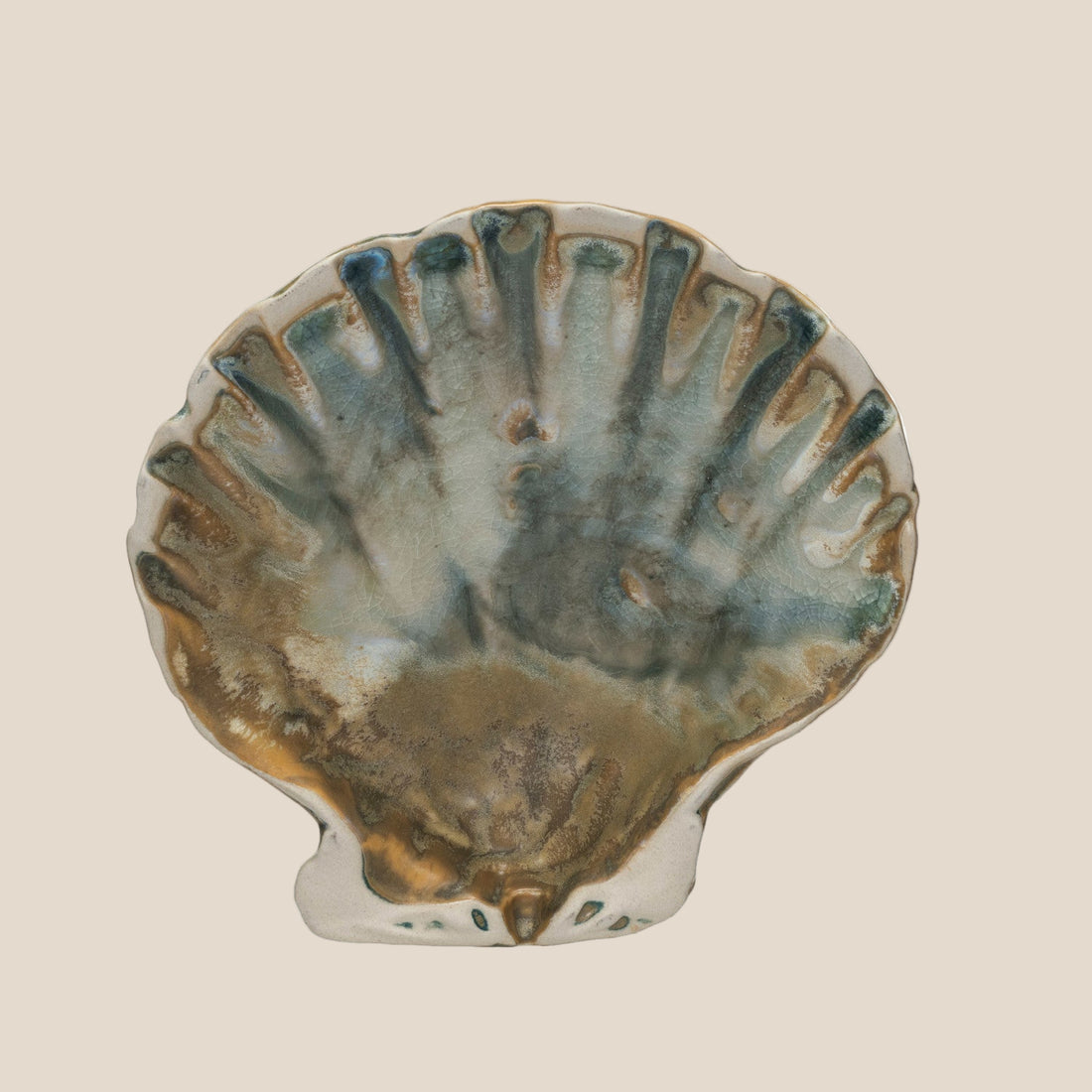 Stoneware Shell Shaped Dish (Each One Will Vary)