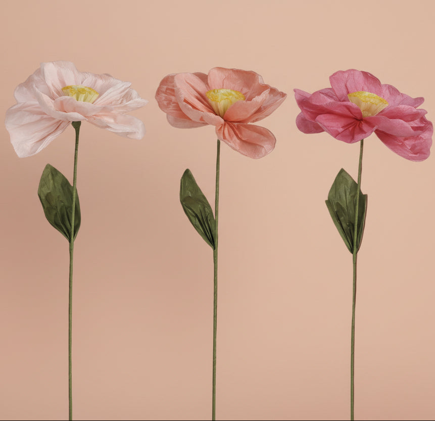 Paper Flower Pick, 3 Colors