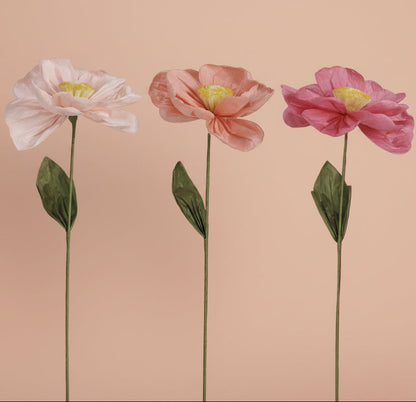 Paper Flower Pick, 3 Colors