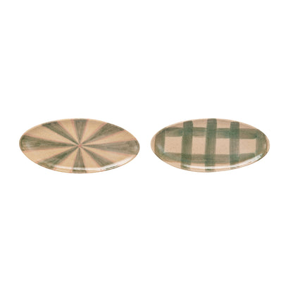 Hand-Painted Terra-cotta Platter, 2 Styles (Each One Will Vary)